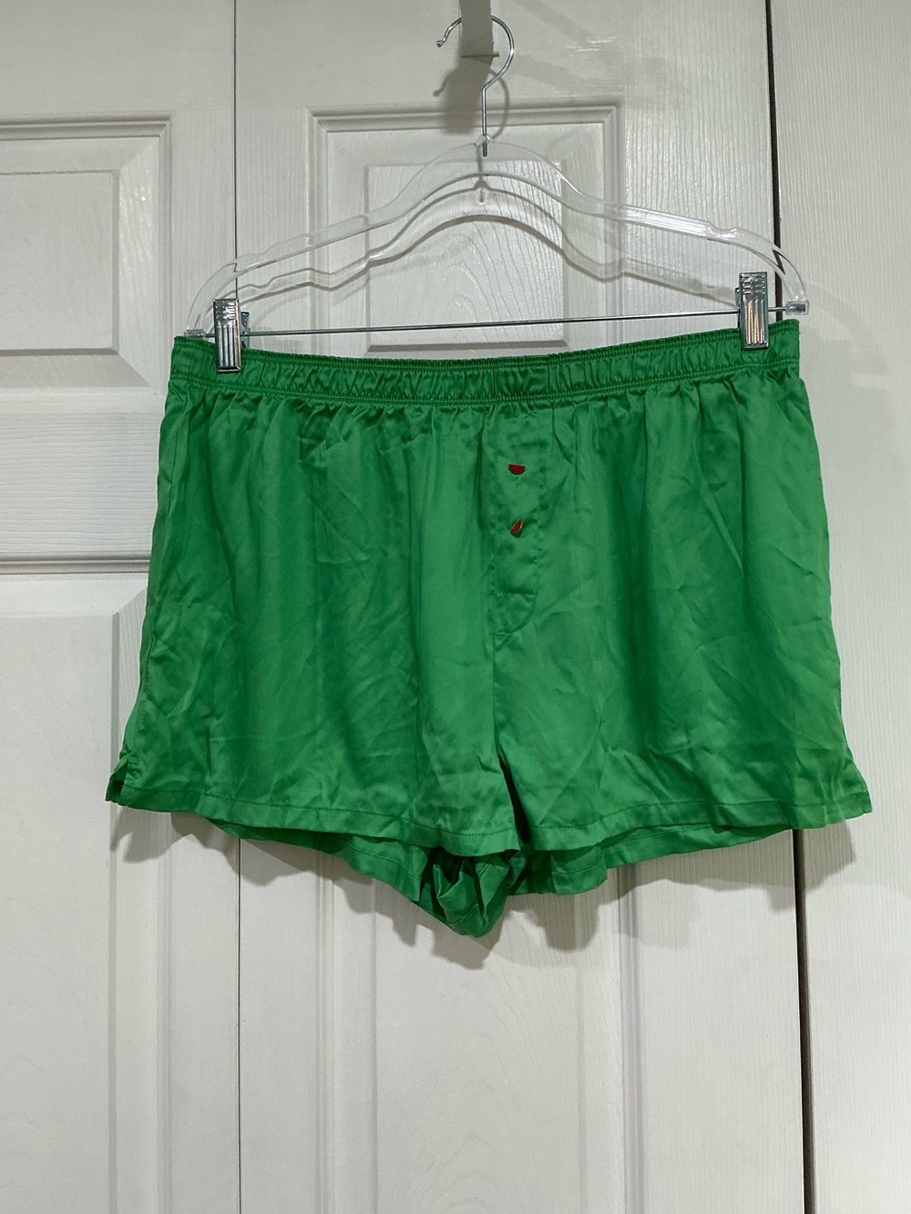 💙 NWT Victoria’s Secret PINK Silky Green Pajama Sleep Shorts - XS (01611-2)